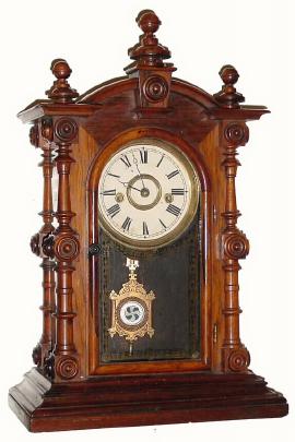 C.1885, Welch, Spring and Co., "Patti V.P.", 8-day time and strike mantel clock, — Antique Clocks Price Guide