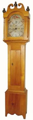 C.1835, J.B. and R. Twiss, Montreal, Canada, 30-hour wood movement tall clock, with restorations. — Antique Clocks Price Guide