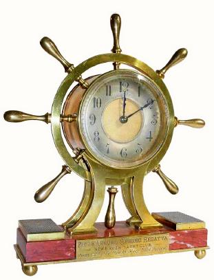 C.1886 (Dated), French, Award Timepiece in ship's wheel motif. — Antique Clocks Price Guide