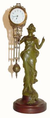C.1910, German, Junghans, DIANA swing clock in very good original condition. — Antique Clocks Price Guide