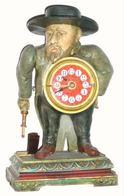 C.1890, French, Match Strike Alarm Clock, in generally good condition, — Antique Clocks Price Guide