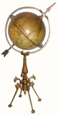 C.1880, Juvet Time Globe, 18 inches. — Antique Clocks Price Guide