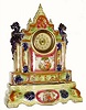 C.1910, English, 30-hour porcelain mantel timepiece.