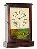 C.1855, Henry Sperry, 18 Maiden Lane, New York, 30 hour cottage timepiece in simple grain painted case.