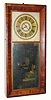 C.1836, E. W. Adams, Seneca Falls, NY, 8-day time/strike weight wall clock in generally good condition.