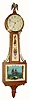 C.1930, Waltham Clock Co., 8-day banjo timepiece, weight driven.