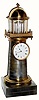 C.1900, French, Miniature Lighthouse, silvered and gilt-metal Industrial series timepiece.