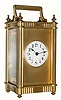 C.1887, Boston Clock Co., SPARTA carriage timepiece in generally good original condition.