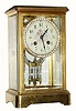 C.1910, French, 8-day time and strike crystal regulator, in good original condition,