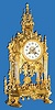 C.1895, French, Japy, Gilt Bronze Cathedral in very good original condition.
