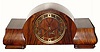 C.1930, German, 8-Rod, Whittington Tambour clock in art deco style,