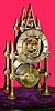 C.1840, English, Miniature Gothic Skeleton timepiece in good original condition,