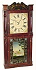 C.1836, Daniel Pratt, Jr., Reading, Mass., 8-day time/strike wood movement, double deck, 1/2 column and splat shelf clock.