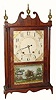 C.1825, Seth Thomas, Plymouth, Conn., 30-hour time/strike pillar and scroll shelf clock in excellent condition.