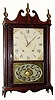C.1828, E. Terry and Sons, Plymouth, Conn., 30-hour time/strike wood movement pillar and scroll shelf clock, in good condition,