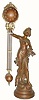 C.1905, Ansonia Clock Co., "ARCADIA" ball swing clock in excellent+ original condition.