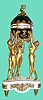 C.1885, French, Three Graces, Annular Dial Clock SET,