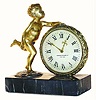C.1920, Sterling Bronze Co., New York, small desk clock of high quality.