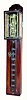 19th Century, Japan, Shitan Wood Pillar, Mini weight driven timepiece, Meiji Period, incomplete dial.