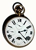 C.1900, French for Tiffany and Co., Glass Ball paperweight calendar clock in generally good condition.