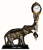 C.1910, German, Junghans, ELEPHANT swing clock in good original condition.