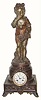C.1890, French, Patinated Spelter Figural clock,