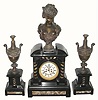 C.1890, French, Large Figural 3-Piece set.