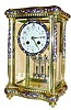 C.1900, French, Crystal Regulator with Cloisonne trim and in excellent original condition.