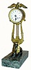 C.1920, French, Lyre Clock with Egyptian motif.