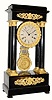 C.1880, French, Empire style, 4-pillar mantel clock.