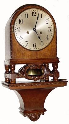 C.1920, German, Hamburg American Clock Co., 8-day time/strike bracket clock and bracket. — Antique Clocks Price Guide