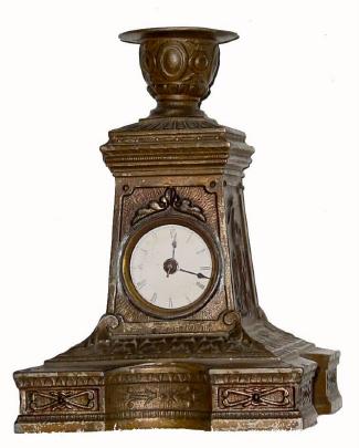 C.1880 (Pat 1878), Mitchell Vance and Co, "lamp clock", with Seth Thomas movement. — Antique Clocks Price Guide