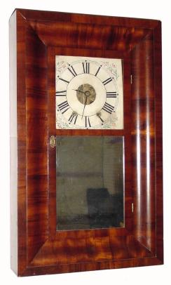 C.1843, E. C. Brewster and Co., Bristol, Conn 30-hour spring driven time/strike OG shelf clock. — Antique Clocks Price Guide