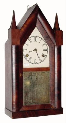 C.1850, Chauncey Jerome, New Haven, Conn., 30-hour time/strike Steeple clock. — Antique Clocks Price Guide