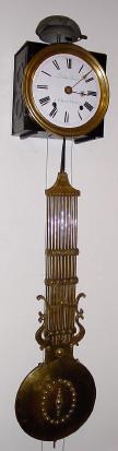 C.1860, French, Delmas-Hermet, St. Germain, L'Embrun, 2-weight morbier with "Ding Dong" strike on 2 large iron bells. — Antique Clocks Price Guide