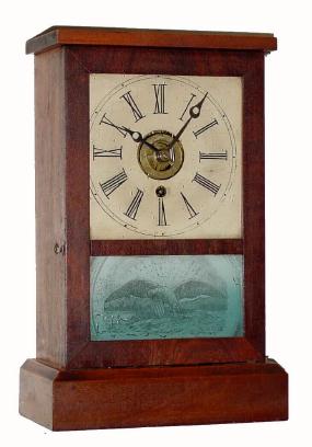 C.1860, Wm. L. Gilbert, Small cottage clock with alarm movement by S. B. Terry. — Antique Clocks Price Guide