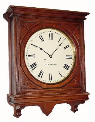 C.1900, Seth Thomas Clock Co. "Office No. 5", 8-day wall timepiece. — Antique Clocks Price Guide