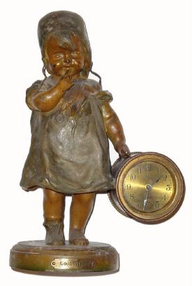 C.1914, Ansonia Clock Co., GOOD NIGHT, in generally good original condition, minor losses to finish. — Antique Clocks Price Guide
