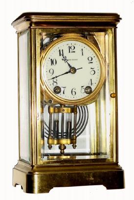 C.1909, Seth Thomas Clock Co., "Empire No. 40", 8-day time/strike crystal regulator. — Antique Clocks Price Guide