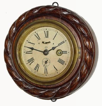 C.1880, Ansonia "CABLE LEVER", 4-Inch time, the case refinished and movement cleaned; with original dial and hands. — Antique Clocks Price Guide