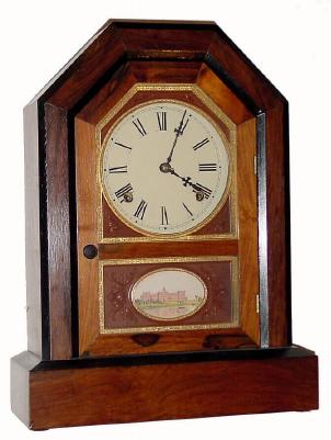 C.1870, Jerome and Co., (New Haven), Rosewood, 8-day, octagon top shelf clock with gutta purcha surround for the dial and lower tablet. — Antique Clocks Price Guide