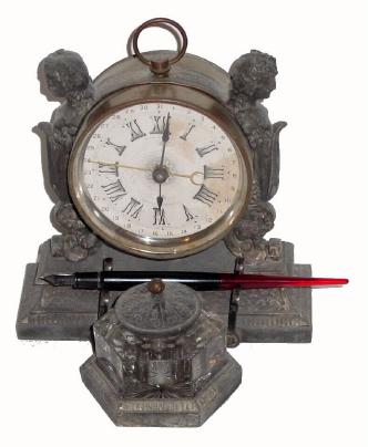 C.1883, Ansonia LILY INK, time and calendar, in very good, as-found condition. — Antique Clocks Price Guide