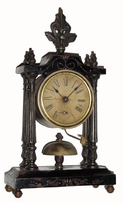 C.1883, Ansonia clock Co., LITTLE DORRIT, one Day, time and alarm mantle clock, — Antique Clocks Price Guide