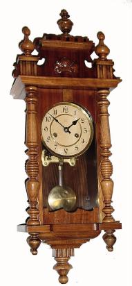 C.1920, German, Hamburg-American Clock Co, 8-day time/strike regulator wall clock. — Antique Clocks Price Guide