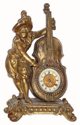 C.1900, Ansonia VIOLONE, in good original condition. — Antique Clocks Price Guide