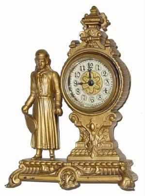 C.1900, Ansonia "LAWN TENNIS", cast figural clock in very good condition — Antique Clocks Price Guide