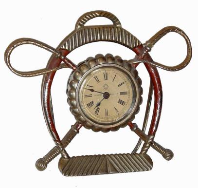 C.1901, Ansonia, STIRRUP novelty in good original condition. — Antique Clocks Price Guide
