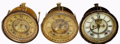 Ansonia, LOT OF 3 OPEN ESCAPE movements for cast iron and other metal figural clocks. — Antique Clocks Price Guide