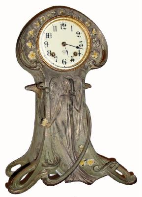 C.1900, Ansonia Clock Co., OPHELIA, cast mantel clock, as-found, — Antique Clocks Price Guide
