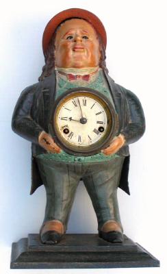 C.1870, Bradley and Hubbard (for Waterbury Clock Co.,) "John Bull", blinking eye clock, with some restoration. — Antique Clocks Price Guide